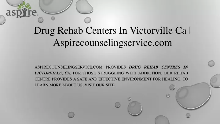 drug rehab centers in victorville