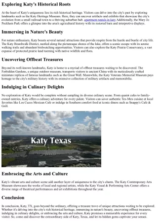 exploring katy s historical roots