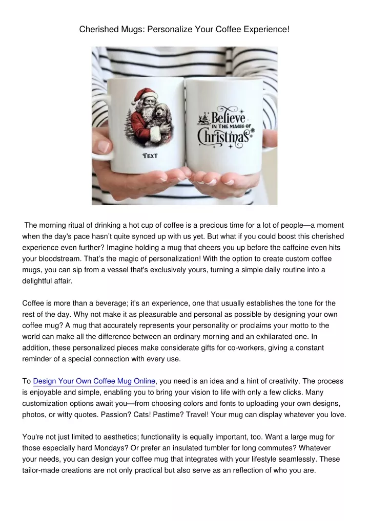 cherished mugs personalize your coffee experience
