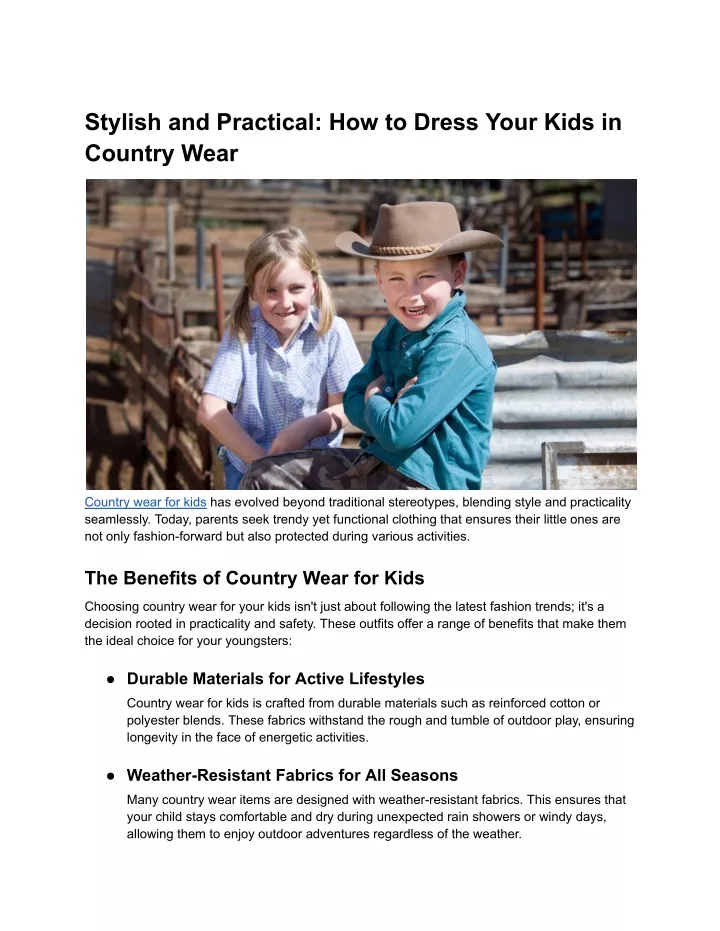 stylish and practical how to dress your kids