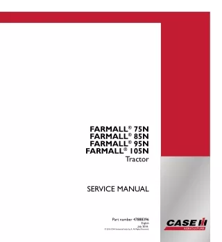 CASE IH FARMALL 105N Tractor Service Repair Manual