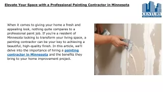 Elevate Your Space with a Professional Painting Contractor in Minnesota