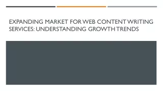 expanding market for web content writing services