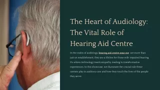 The Heart of Audiology_ The Vital Role of Hearing Aid Centre