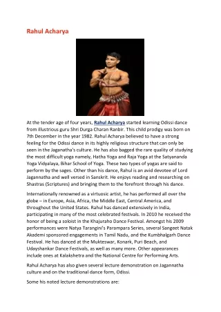 rahul acharya