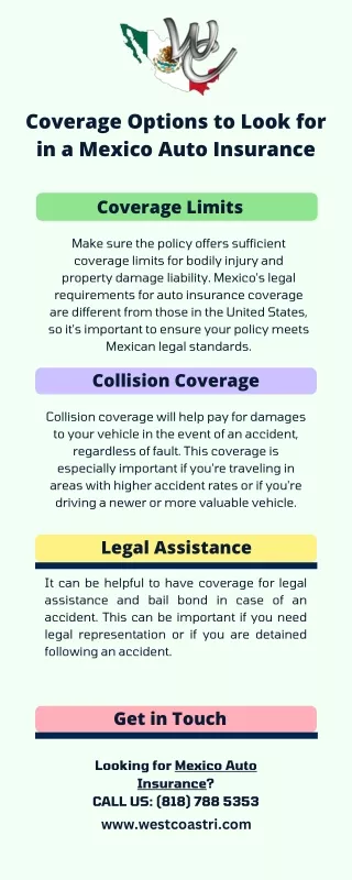 Coverage Options to Look for in a Mexico Auto Insurance