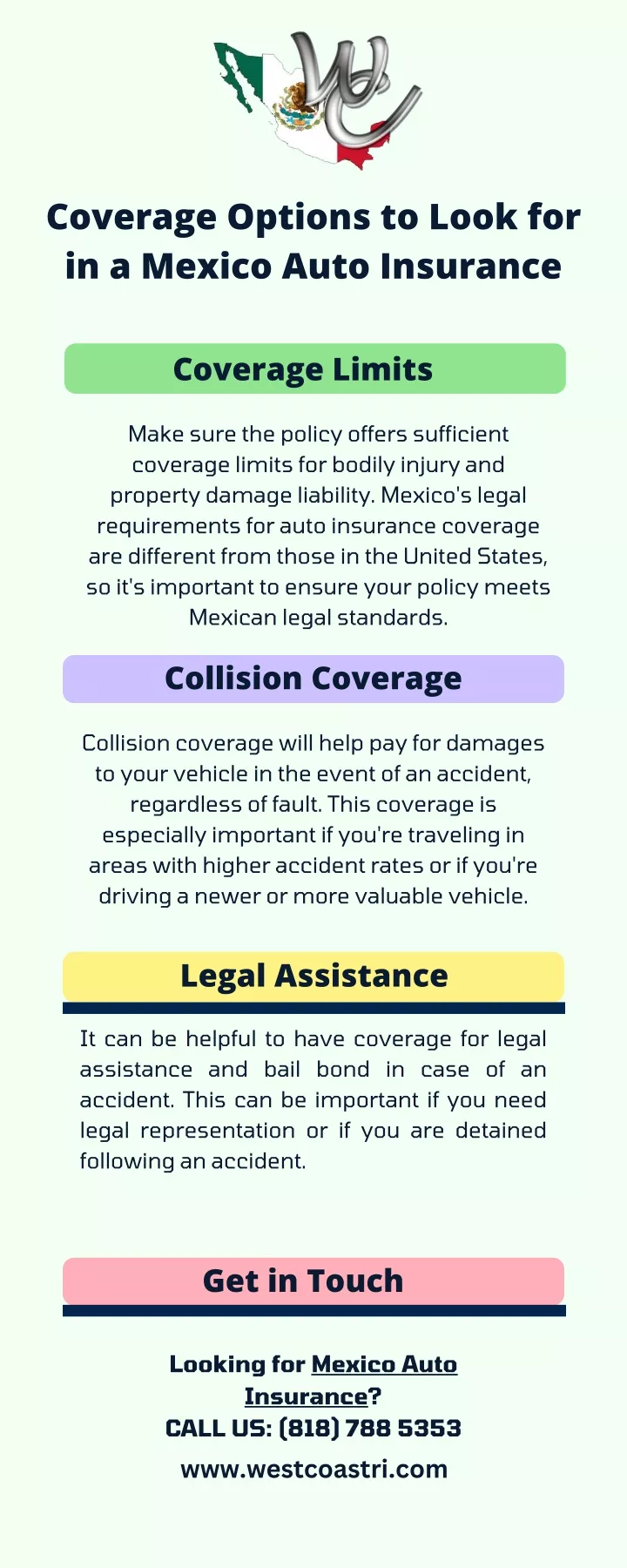 coverage options to look for in a mexico auto