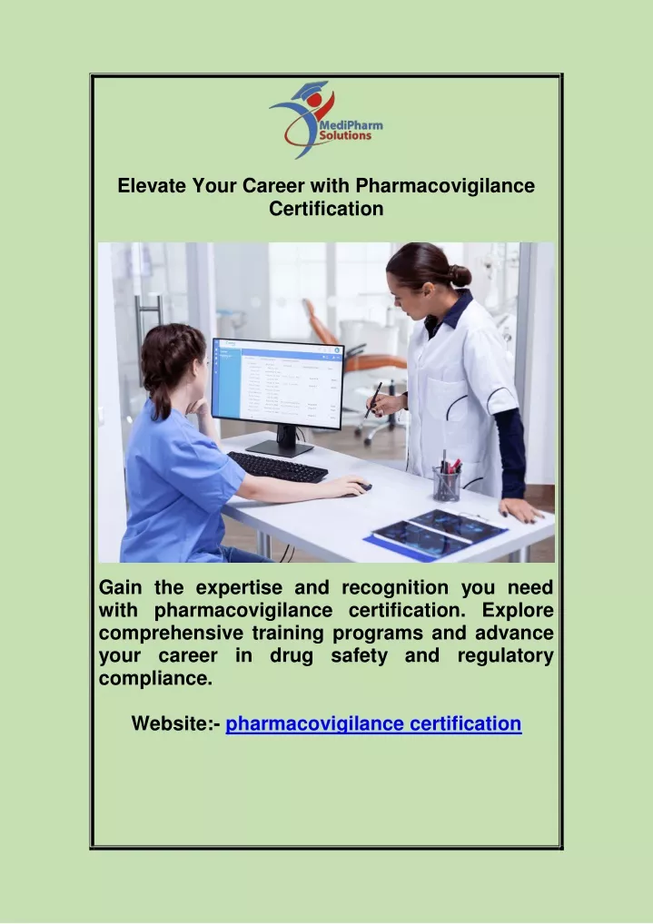 elevate your career with pharmacovigilance