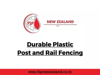 Enhance Safety and Style with Durable Plastic Post and Rail Fencing