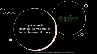 Top Ayurvedic Business  Companies in India - Navayur Herbals
