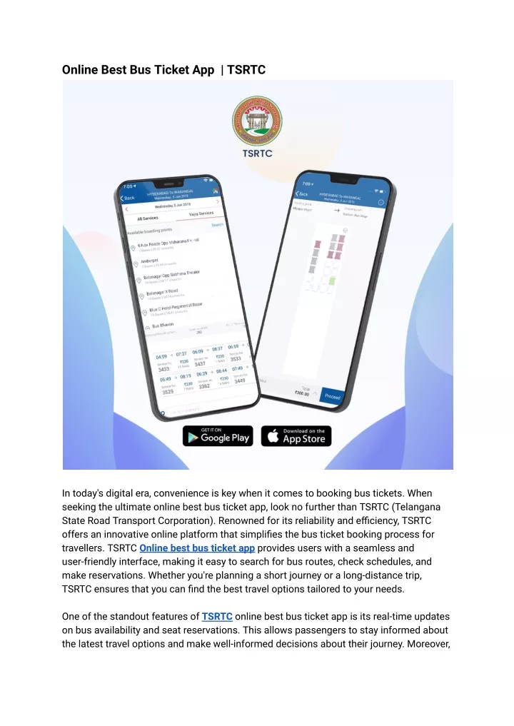 online best bus ticket app tsrtc