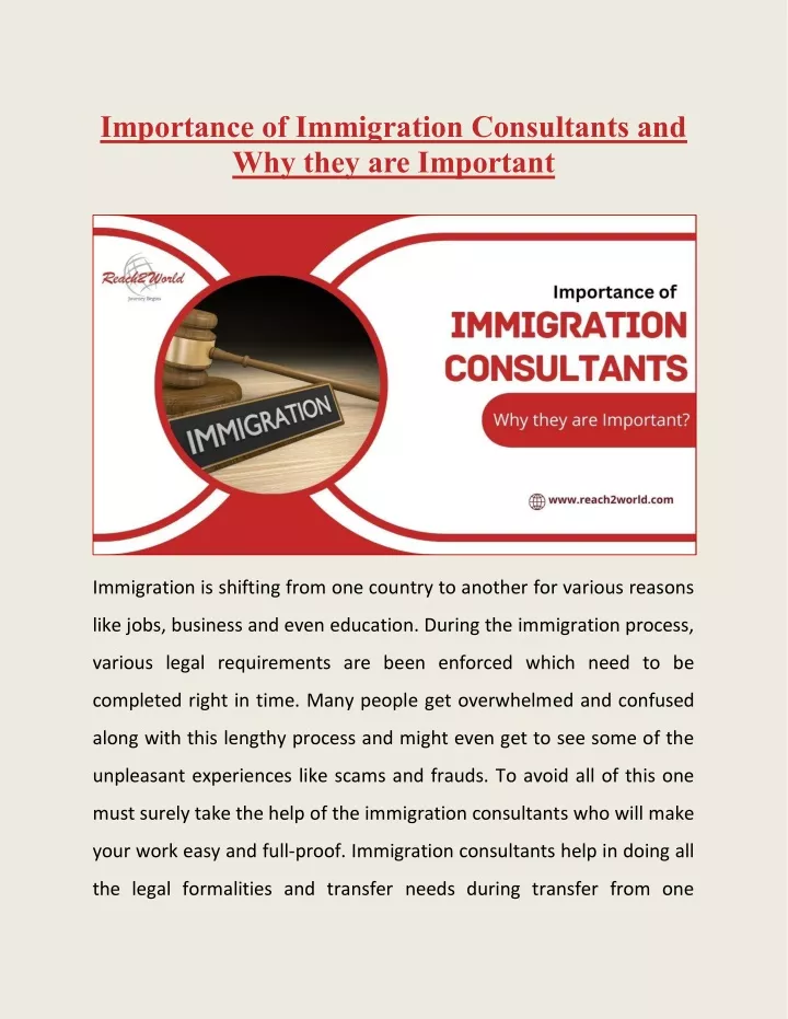 importance of immigration consultants