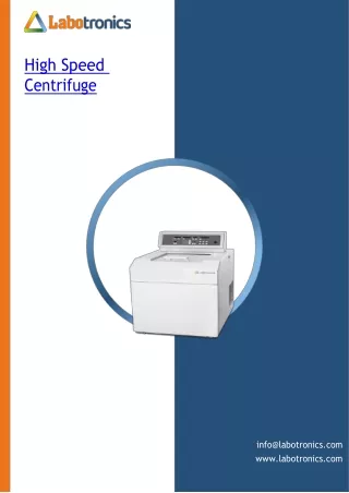 high speed centrifuge