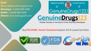 Dacarbazine (DTIC-Dome) Generic Cost - GenuineDrugs123