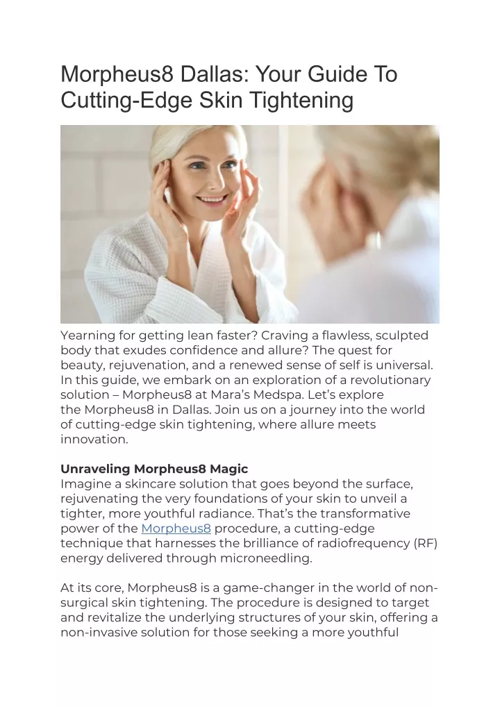 morpheus8 dallas your guide to cutting edge skin