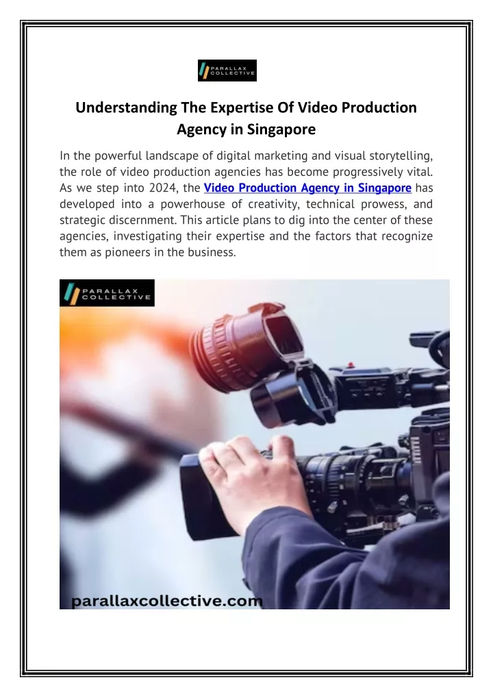 understanding the expertise of video production