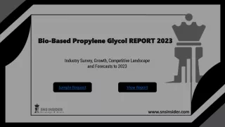 bio based propylene glycol report 2023