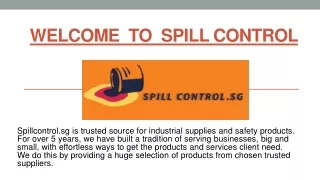 welcome to spill control