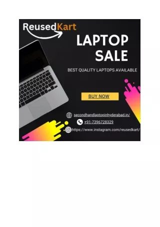 Second Hand Laptops In Hyderabad