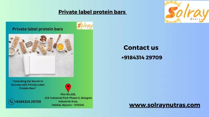 private label protein bars