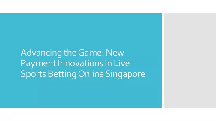 advancing the game new payment innovations