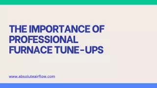 THE IMPORTANCE OF PROFESSIONAL FURNACE TUNE-UPS