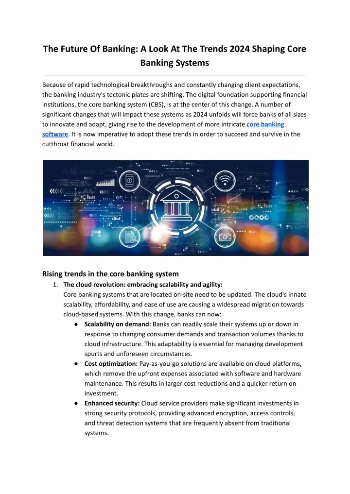 the future of banking a look at the trends 2024