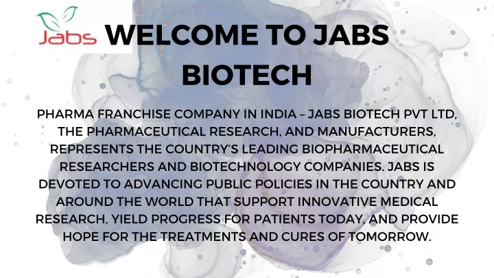 welcome to jabs biotech