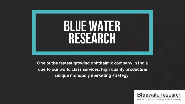 blue water research