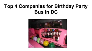 Top 4 Companies for Birthday Party Bus in DC