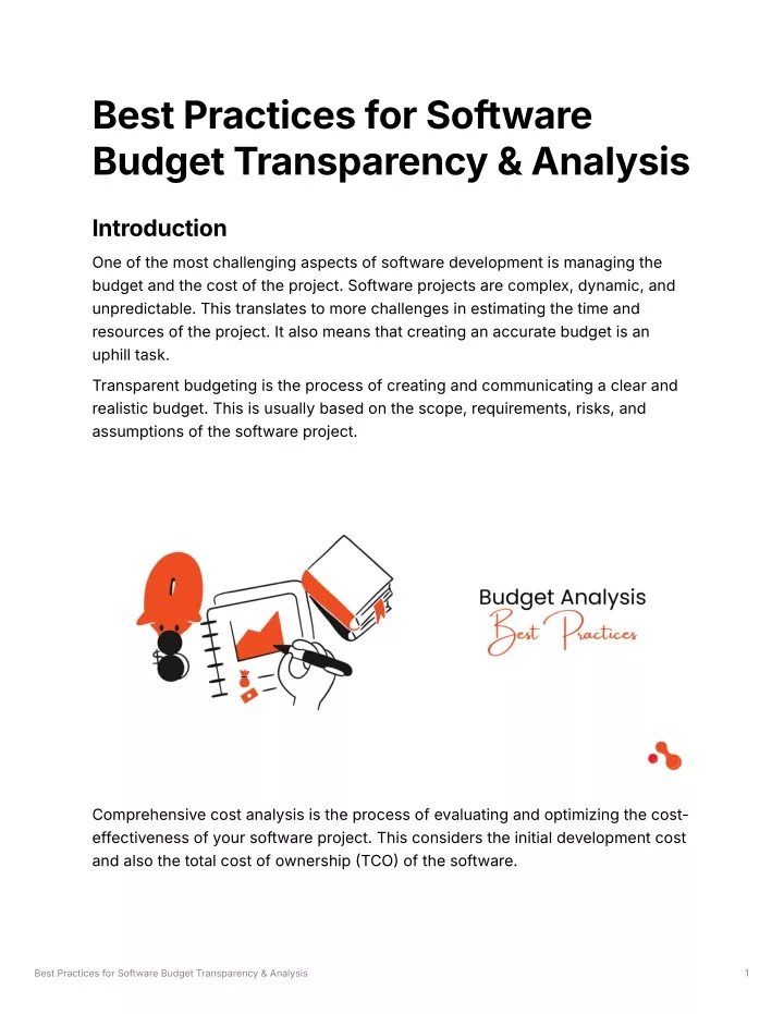 best practices for software budget transparency