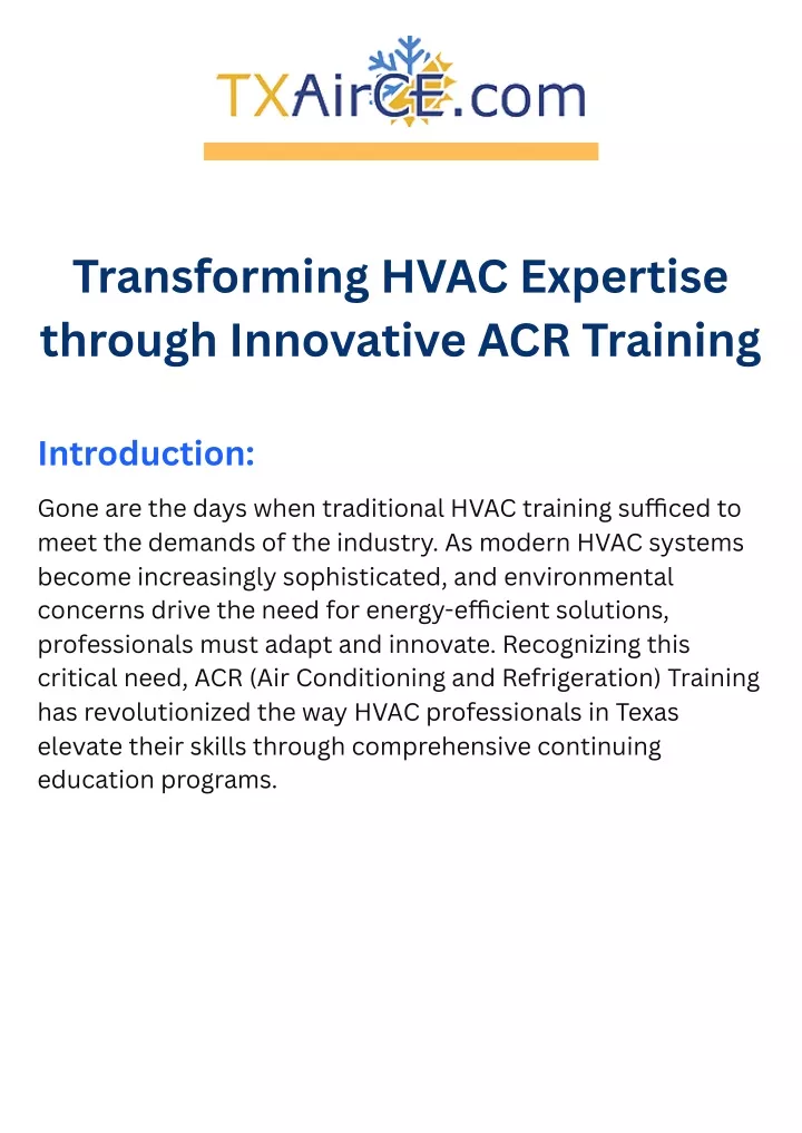 transforming hvac expertise through innovative