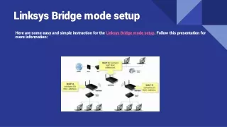 Linksys Bridge mode setup
