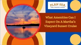 What Amenities Can I Expect On A Martha’s Vineyard Sunset Cruise