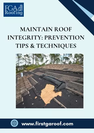 Maintain Roof Integrity Prevention Tips & Techniques