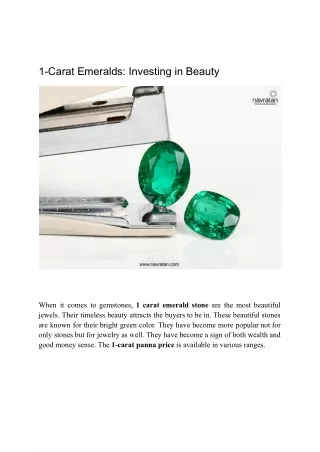 1-Carat Emeralds_ Investing in Beauty