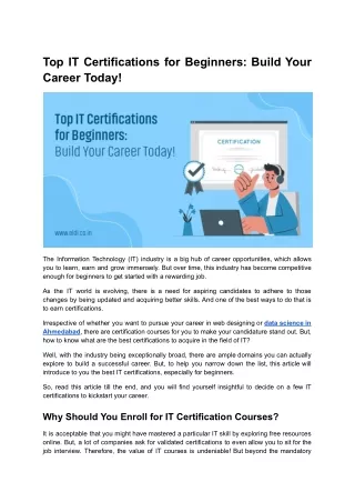 top it certifications for beginners build your