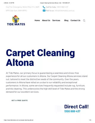 Carpet Cleaning Altona | Tidemates