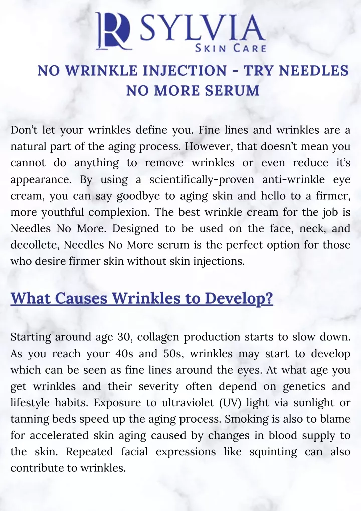 no wrinkle injection try needles no more serum