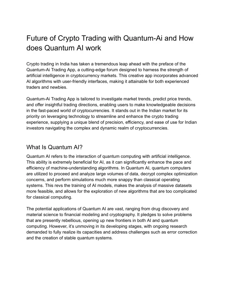 future of crypto trading with quantum