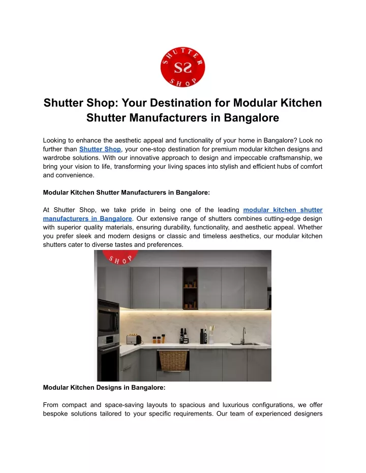 shutter shop your destination for modular kitchen