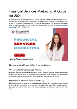 Financial Services Marketing_ A Guide for 2024