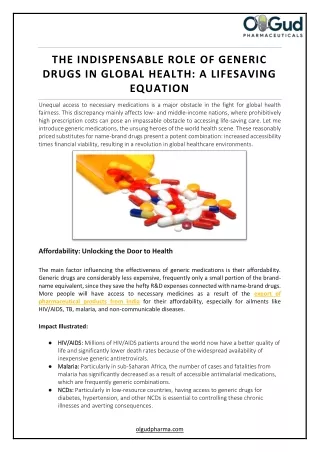 The Indispensable Role of Generic Drugs in Global Health.docx