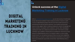 Unlock success at the Digital Marketing Training in Lucknow