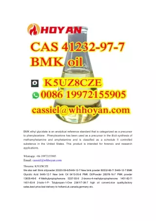 CAS 41232-97-7 BMK ethyl glycidate  bmk oil whatsapp 86 19972155905