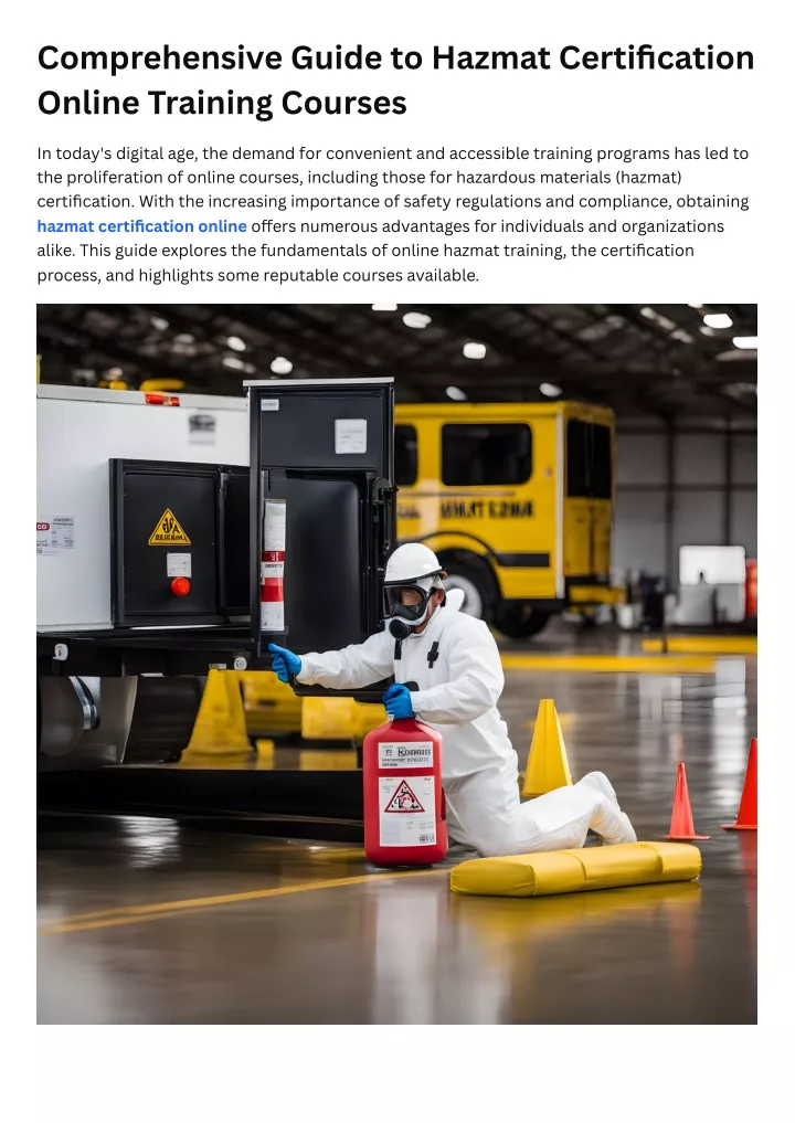 comprehensive guide to hazmat certification