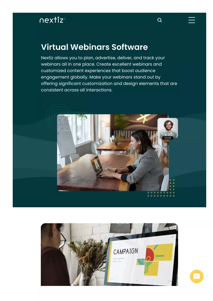 virtual webinars software nextiz allows