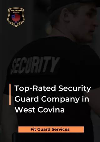 Top-Rated Security Guard Company in West Covina