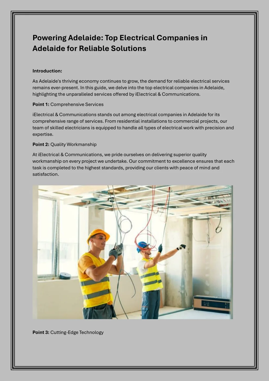 PPT - Powering Adelaide-Top Electrical Companies in Adelaide for ...