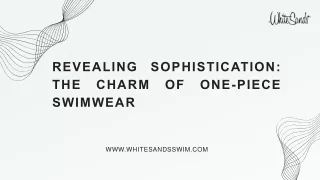 Revealing Sophistication: The Charm of One-Piece Swimwear